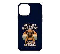 Carcasa para iPhone 12 Mini Boxer Grandpa, el Mejor Amante de los Perros Retro del Mundo