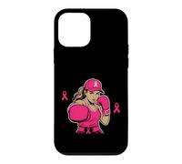 Carcasa para iPhone 12 Mini Boxing Black African American Fight Breast Cancer Ribbon