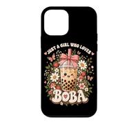Carcasa para iPhone 12 Mini Bubble Tea Girl Funny Kawaii Bubble Milk Boba Tea Mujer