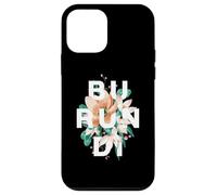 Carcasa para iPhone 12 Mini Burundi Tipografía Floral Burundi Pride Heritage Design