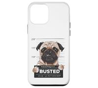 Carcasa para iPhone 12 Mini Busted Pug Mugshot Funny Dog Humor