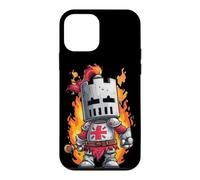 Carcasa para iPhone 12 Mini Caballero Guapo con Espada y Llamas para los Amantes del Reino