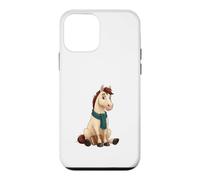 Carcasa para iPhone 12 Mini Caballo Lector con Libro y Bufanda