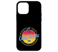 Carcasa para iPhone 12 Mini Cabo Verde Isla Puesta de Sol Retro Palmera Vintage Recuerdo
