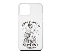 Carcasa para iPhone 12 Mini Cafecito en la Mañana Jesús Todo el Día Cristiana