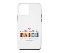 Carcasa para iPhone 12 Mini Caminaré por Faith Christian Bible Verse Design