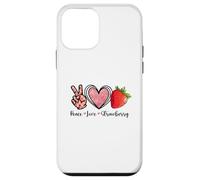 Carcasa para iPhone 12 Mini Camisas Peace Love Strawberry Farmer Strawberries Lover Fruit