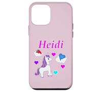 Carcasa para iPhone 12 Mini Camiseta de cumpleaños con diseño de Unicornio para niña con Nombre Heidi