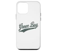 Carcasa para iPhone 12 Mini Camiseta Deportiva clásica con Texto en inglés Green Bay Wisconsin Varsity Script