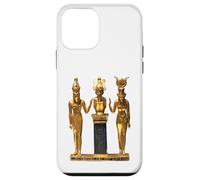 Carcasa para iPhone 12 Mini Camiseta egipcia Trinity Golden Horus Osiris e ISIS Statue