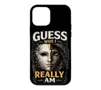 Carcasa para iPhone 12 Mini Camiseta estética Oscura Vintage con diseño de máscara Guess Who I Really Am