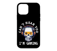 Carcasa para iPhone 12 Mini Cant Hear You Im Gaming Skull Headset Diseño de Videojuegos