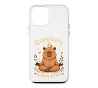 Carcasa para iPhone 12 Mini Capybara Calm Club Lindo Meditando Animal Zen