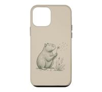 Carcasa para iPhone 12 Mini Capybara Lovers Soplando Diente de León Naturaleza Cottagecore Gráfico