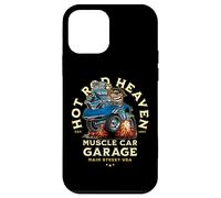 Carcasa para iPhone 12 Mini Caricatura de Coche clásico de Hotrod Heaven Muscle Car Garage de EE. UU.