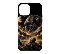 Carcasa para iPhone 12 Mini Casco de fútbol Vintage Estadio Luna Juego Noche otoño