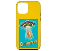Carcasa para iPhone 12 Mini Cat-astrophe! - Póster de la película Vintage Retro de platillo Volador OVNI