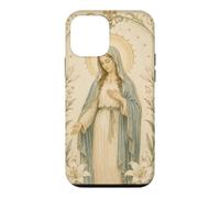 Carcasa para iPhone 12 Mini Católica Virgen María Floral Oración Arte Mirada Devocional