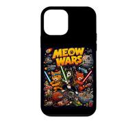Carcasa para iPhone 12 Mini Cats Fight, Space Cats Illustration Graphic Cartoon