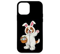 Carcasa para iPhone 12 Mini Cavalier King Charles Spaniel Perro como Conejo de Pascua Divertido Lindo