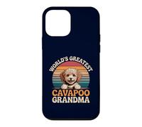 Carcasa para iPhone 12 Mini Cavapoo Grandma Vintage Dog Lover World'S Greatest