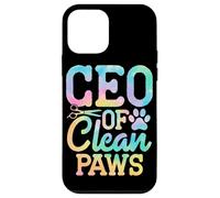Carcasa para iPhone 12 Mini CEO de Clean Paws Dog Groomer Funny Pet Grooming