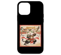 Carcasa para iPhone 12 Mini Chibi Asiático Chino Guerrero Gato - Miau Kung Fu Vintage Art