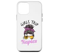 Carcasa para iPhone 12 Mini Chicas a Juego Viaje Nápoles Florida Moño de Pelo desordenado Mujeres
