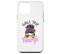Carcasa para iPhone 12 Mini Chicas a Juego Viaje Tenerife moño desordenado