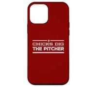 Carcasa para iPhone 12 Mini Chicks Dig The Pitcher - Divertido Amante del béisbol