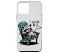 Carcasa para iPhone 12 Mini Chill Raccoon Lazy Summer Actitud - Cita Divertida