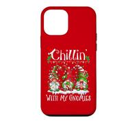 Carcasa para iPhone 12 Mini Chillin with My Gnomies Christmas Red Plaid Buffalo Gnomos