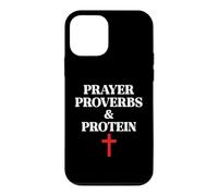 Carcasa para iPhone 12 Mini Christian Prayer Proverbs Protein Shakes Jesus Weights Faith