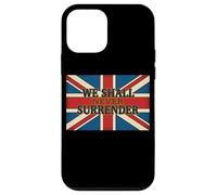 Carcasa para iPhone 12 Mini Cita de Union Jack We Shall Never Surrender Churchill
