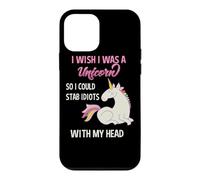 Carcasa para iPhone 12 Mini Cita Divertida de Unicornio «Ojalá Fuera un Unicornio»