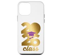 Carcasa para iPhone 12 Mini Class of 2026 Graduation Golden Numbers Cap Diploma