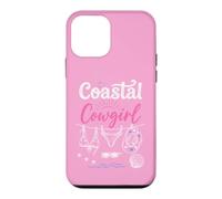 Carcasa para iPhone 12 Mini Coastal Cowgirl Summer Bachelorette Cowboy Hat Beach Blue
