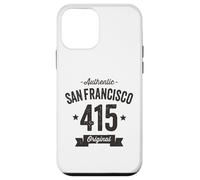 Carcasa para iPhone 12 Mini Código de área 415 San Francisco Envejecido auténtico