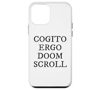 Carcasa para iPhone 12 Mini Cogito Ergo Doom Pergamino Latina Filosofía Humor