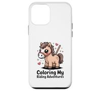 Carcasa para iPhone 12 Mini Colorear My Riding Adventures Cute Pony Kids