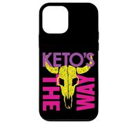 Carcasa para iPhone 12 Mini Colorido Keto Warrior Space Bounty Hunter Skull Parody 80's