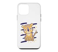 Carcasa para iPhone 12 Mini Cómic de bebé de Tigre Amarillo Sonriente para Hombres, Mujeres, niños