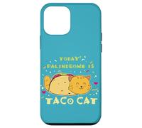 Carcasa para iPhone 12 Mini Comida Mexicana Foodie Cita Divertida Hoy Palíndromo Es Taco Cat