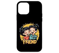 Carcasa para iPhone 12 Mini Cool Best Friends Meme Amistad y Amor Hombres Mujeres Niños