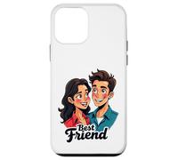 Carcasa para iPhone 12 Mini Cool Best Friends Meme Amistad y Amor Hombres Mujeres Niños
