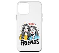 Carcasa para iPhone 12 Mini Cool Best Friends Meme Amistad y Amor Hombres Mujeres Niños