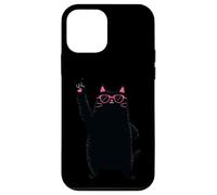 Carcasa para iPhone 12 Mini Cool Cat Black Cat Rock and Roll, Divertido diseño de Animales