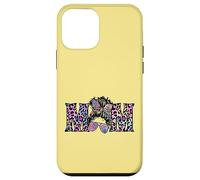 Carcasa para iPhone 12 Mini Cool Leopard Momma Graphic For Summer Women Messy Bun Mom