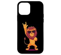Carcasa para iPhone 12 Mini Cool Lion Rock On Funny Animal Lover Graphic Gafas de Sol