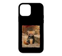 Carcasa para iPhone 12 Mini Cool Retro Bubble Tea Gafas De Sol Panda Rojo